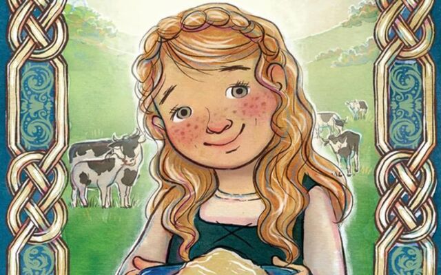 Artwork by Apryl Stott, for the cover of \"Brigid and the Butter\" by Pamela Love.