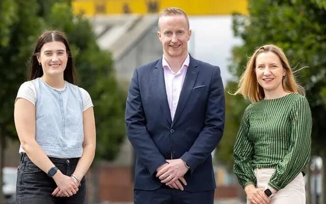 Mia Dixon (Entrepreneurship Program Manager, Catalyst), Niall Devlin (Head of Business Banking NI, Bank of Ireland), and Fiona Bennington (Director of Entrepreneurship and Scaling, Catalyst).