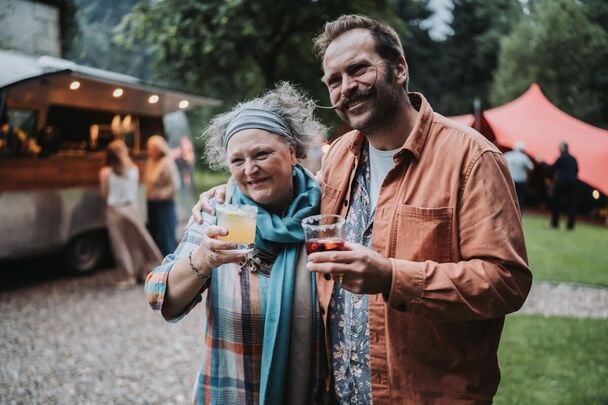 Folks enjoying the Armagh Food & Cider Weekend.