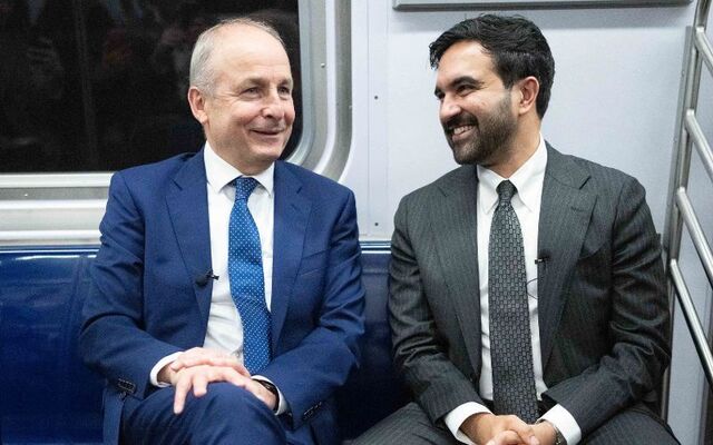 New York City Mayor Zohran Kwame Mamdani split the G (train) with Taoiseach Micheál Martin and visit the New York Irish Center in Queens for a little BINGO.