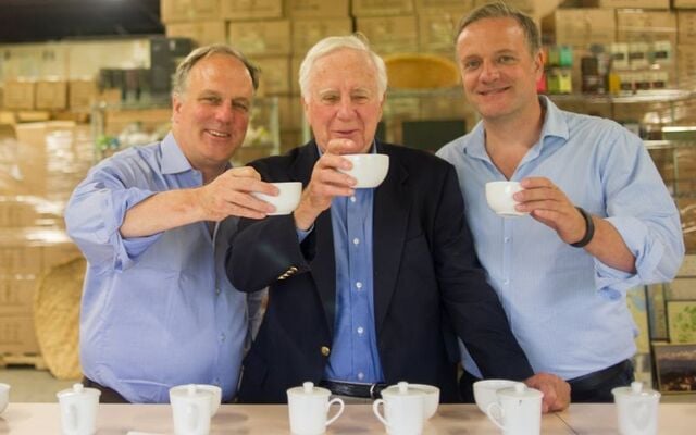 Harney & Sons tea: Mike, his father John, and brother Paul. 
