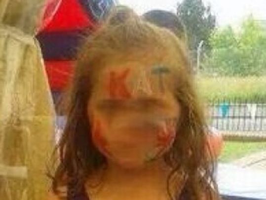 “Kill All Taigs” painted on several children’s faces at Eleventh night bonfire party.