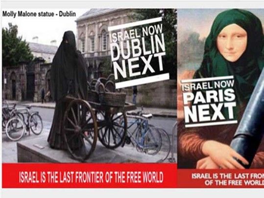 Images published by on Dublin embassy Twitter feed caused outrage and were quickly removed without comment.