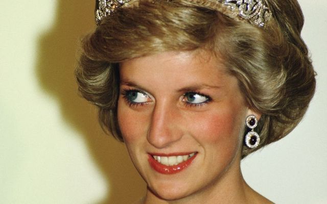 November 1985: Princess Diana at a state dinner in Canberra.