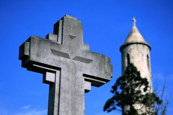 Michael Collins\' grave in Glasnevin Cemetery, in Dublin.