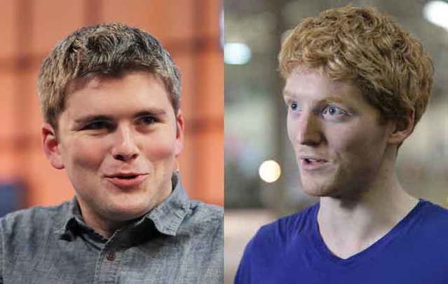 Collison brothers John (left) and Patrick.