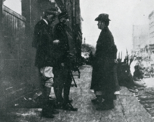 Padraig Pearse surrendering to British Major-General William Henry Lowe.