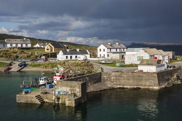 The harbor on Inishturk, off County Mayo.