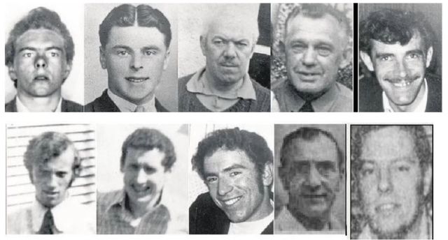 The ten workmen killed in the Kingsmill Massacre of 1976.