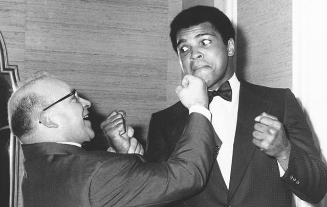 Muhammad Ali with Butty Sugrue, the Kerryman who co-promoted the fight in Ireland in 1972.