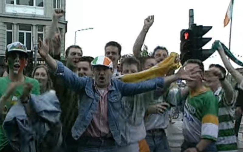 WATCH: Thrilling footage of Dubliners celebrating Ireland’s 1990 World Cup win