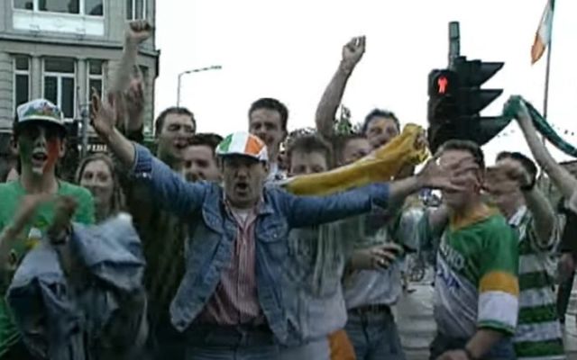 RTÉ\'s previously unseen footage of Ireland celebrating its 1990 World Cup Win against Romania.