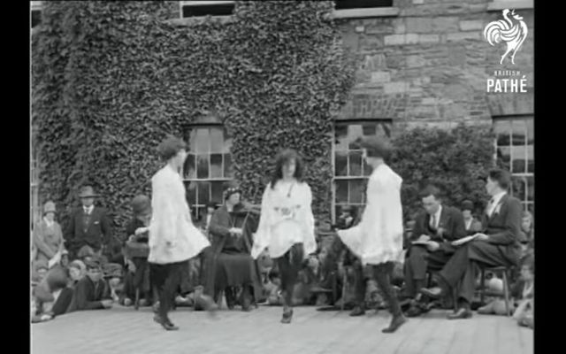 Irish dancers competing in Dublin\'s Phoenix Park in 1929.
