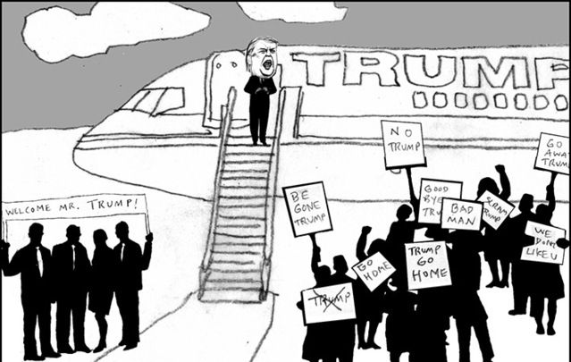 "I don't want to be here during the days when he is visiting his gingery presence upon us."