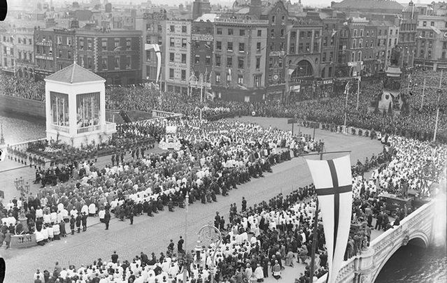 The closing ceremony of the Eucharistic Congress that was held in Dublin in June 1932.