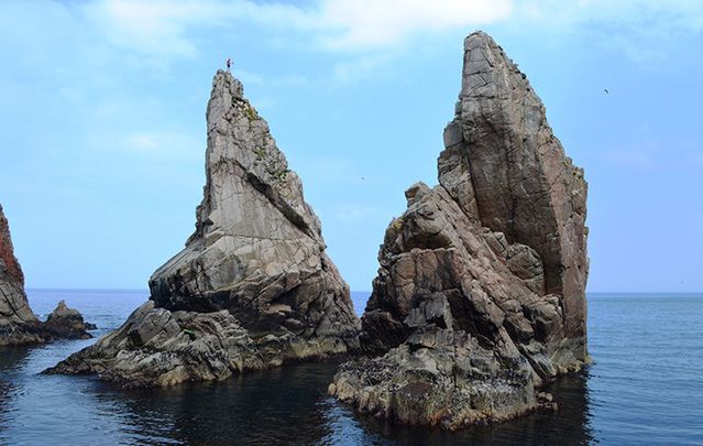 Sea stacks at Tory Island. 