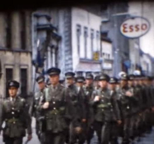 WATCH: Historic footage of 1956 Irish Army marching in "peacetime exercise"