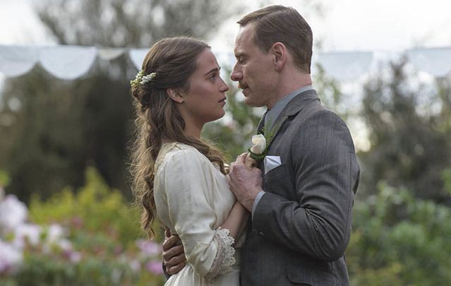 Alicia Vikander and Michael Fassbender in The Light Between Oceans.