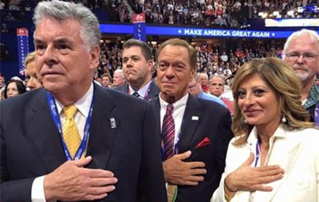 Irish American congressman Peter King stays loyal to GOP party’s conservative base at the RNC.