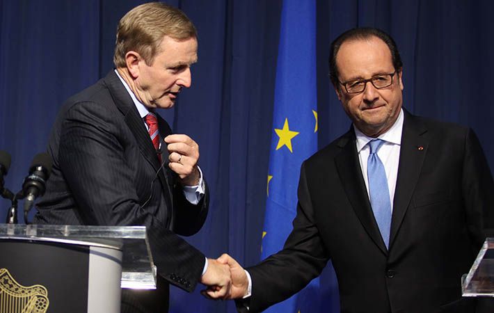 Hollande and Kenny discuss anti-terrorism security and Brexit in Dublin (VIDEO)