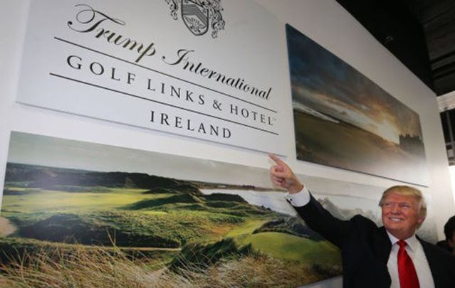 Would Donald Trump be the first president to own major property in Ireland?