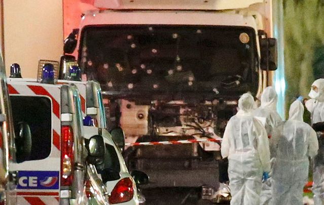 The truck used as a weapon by ISIS in Nice. Children, mothers, fathers – it is all the same for bloodthirsty terrorists, so called Islamic State.