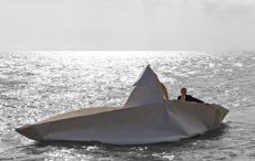 Paper boat sails on Galway Bay as amazed locals look on (VIDEO)
