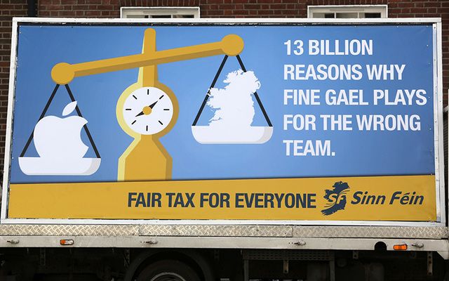New Sinn Fein billboard opposing the Apple tax deal.