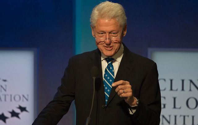 Bill Clinton speaks at the opening of the Clinton Global Initiative meeting on Monday in New York.
