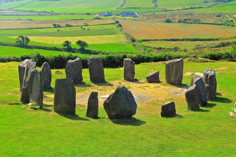 The ancient stone circles and dolmens scattered across Ireland