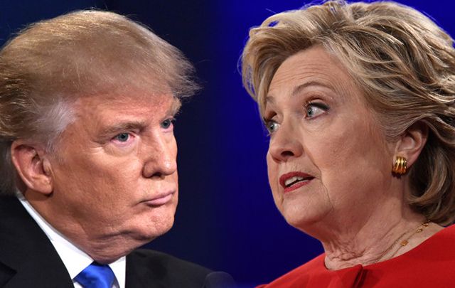 Trump vs Clinton in the first presidential debate.