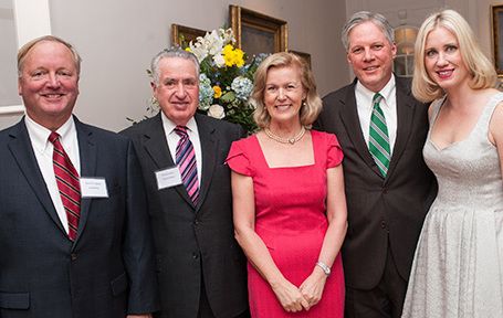 Irish Ambassador to the U.S. Anne Anderson (center) with members of the Irish American Law Society of Cleveland at last year’s Irish Voice Irish Legal 100 event: Kenneth R. Callahan of Buckley King, Thomas Scanlon and Tim Collins of Collins and Scanlon, and Melissa Zujkowski of Flextronics.