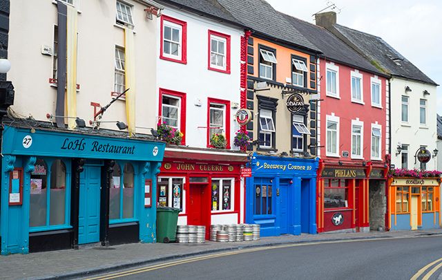 Pubs along the Kilkenny City High St.