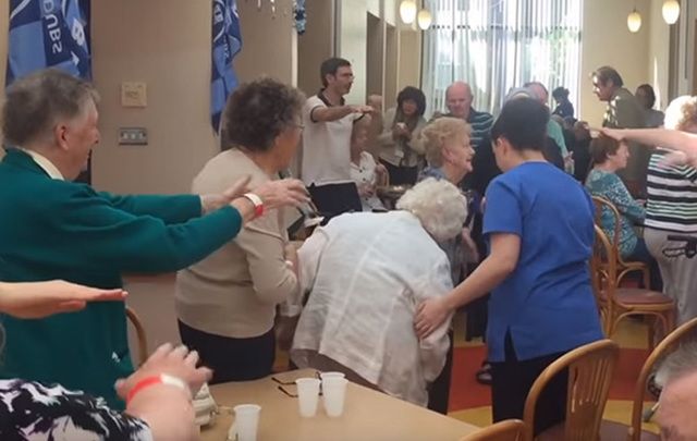 No one puts Grandma in the corner! “It was really wonderful and really typical of the hospice, it is such a warm, happy place — they really celebrate life here.”