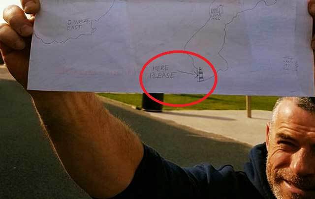 An Irish postman successfully delivered a letter with only a hand-drawn map on it to the Hook Lighthouse in Co. Wexford, Ireland.
