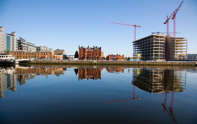 Dublin Docklands construction.