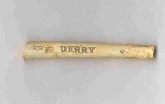 The pipe stem that will be heading home to Derry.