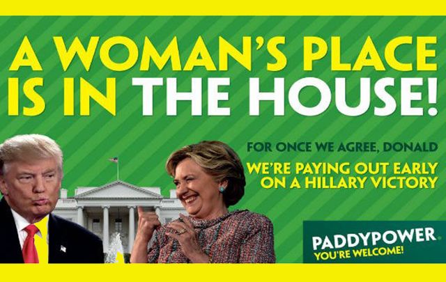 Irish bookmakers Paddy Power mistakenly pay out early on Hillary Cinton win