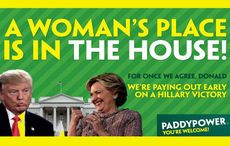 Irish bookmakers Paddy Power mistakenly pay out early on Hillary Cinton win