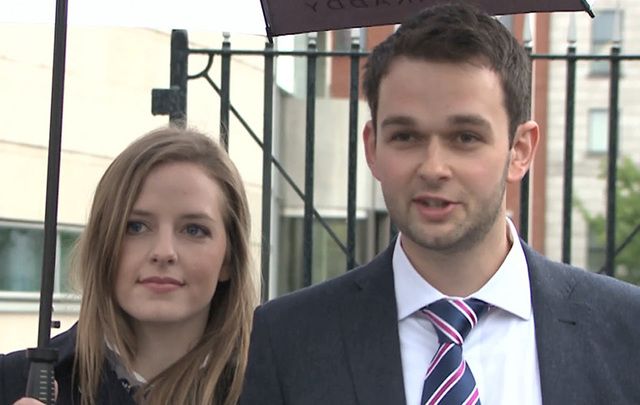 Still of Daniel McArthur and his wife Amy.