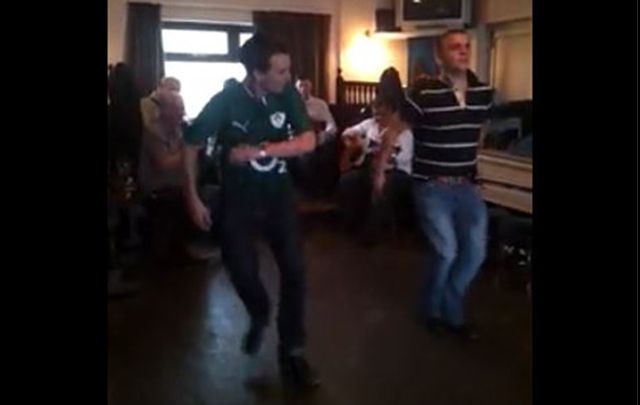 A thunderous dance off between Irish dancers on the island that came to fame as a Donald Trump refuge.