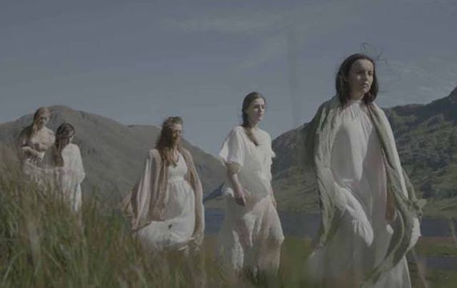 Still from the video for \"Orphan Girl.\"