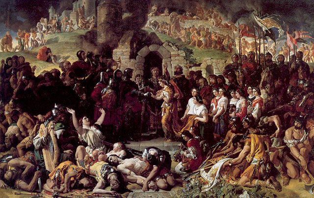 This painting of the marriage of Aoife and Strongbow by Daniel Maclise is an iconic image of the Norman Invasion of Ireland.