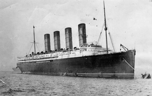 RMS Lusitania, circa 1910.
