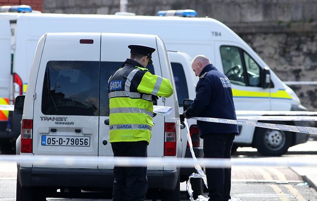 Police on scene at scene of the shooting of Martin O'Rourke in Dublin, in April 2016.