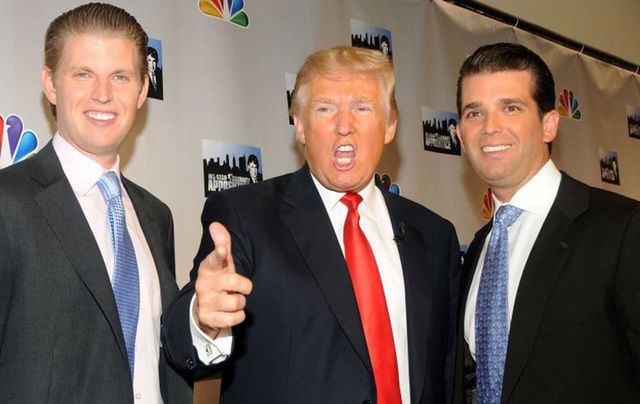 Donald Trump and his sons, Eric and Don.