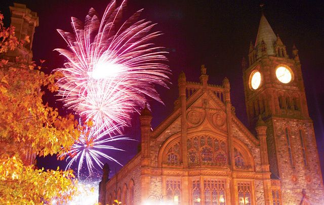 Derry City during the Halloween carnival in 2016.