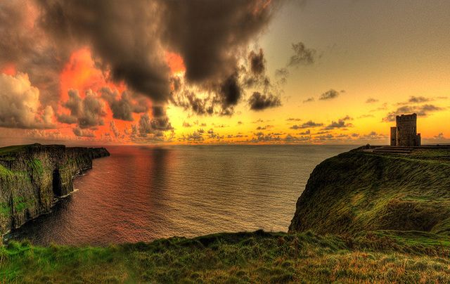 The Cliffs of Moher, in County Clare, one of Ireland\'s most visited attractions.