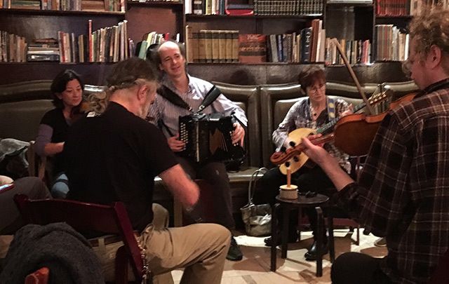 John Williams leads the tunes at the Celtic Knot in Evanston.