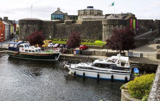 Cruising alongside Athlone Castle.